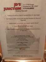 Jd's Junction menu