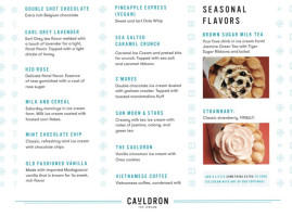 Cauldron Ice Cream Mini menu