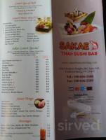 Sakae Thai Sushi menu
