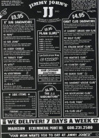 Jimmy John's menu