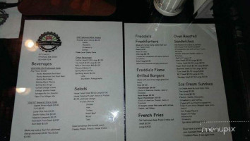 Freddie's Place menu