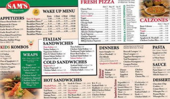 Sam's Italian Sandwich Shoppes menu