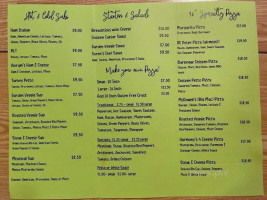 West Eden Pizza menu