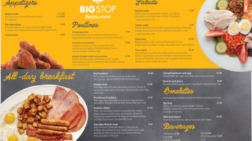 Irving Big Stop menu