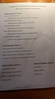 Narrow Gauge Inn menu