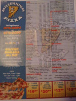 Millennium Pizza menu