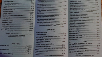 The Airliner Grill menu