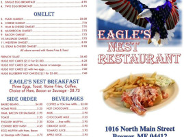 Eagles Nest Restaurant menu