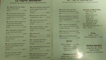 La Playita Restaurant menu