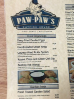 Paw Paws Catfish House menu