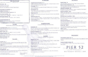 Pier 52 menu