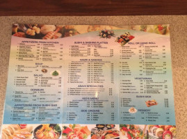Asahi Japanese Sushi Grill menu