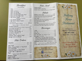 Halfway House Restaurant menu