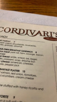 Cordivari's menu