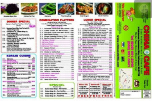 China Cafe menu