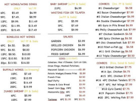 Cfc Fried Chicken menu