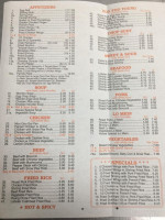 Number One Chinese menu