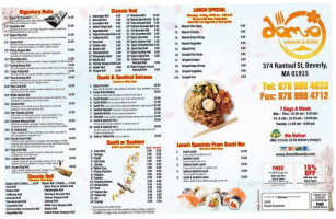 Domo Hibachi And Sushi menu