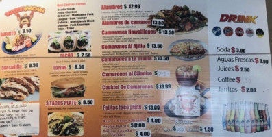 Tacos El Machin menu