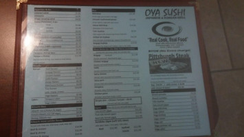 Oya Sushi And Korean Grill menu