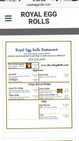 Royal Egg Roll menu