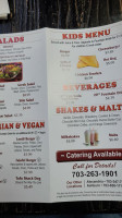 The Burger Shack menu