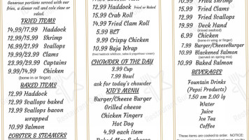 Fishermen's Net Seafood Market menu