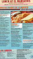 El Mariachis Mexican Restaurant Bar menu