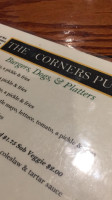 The 4 Corners Pub menu