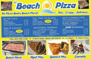 Nh Beach Pizza menu