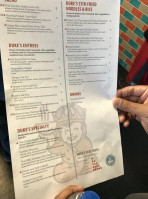Duke's Pad Thai menu