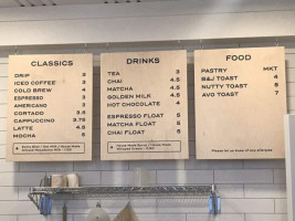 Kid Dream Coffee Company menu