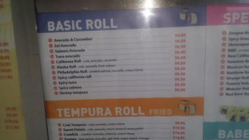 Yummy Sushi menu