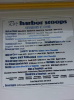 Ro's Harbor Scoops menu