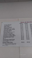 Mariana's Cafe Subs menu