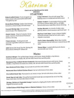 Katrina's And Grill menu