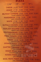 Belmont Pizzeria menu