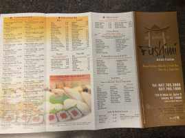Fushimi Asian Fusion menu