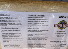 The Coffee Depot menu