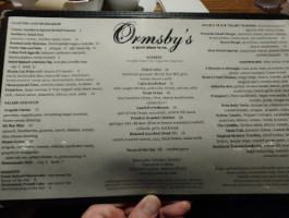 Ormsby's menu