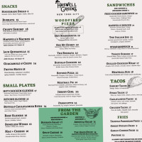Haswell Green's menu