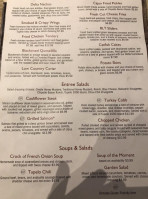 Tam's Tupelo menu
