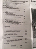 Saigon Village menu