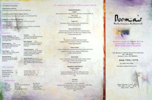 Norma's menu