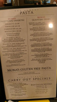 Mona's Italian Foods menu