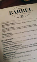 The Barrel Steak Seafood House menu