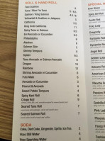 Aoyu Sushi menu