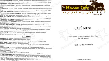The Moose Café menu