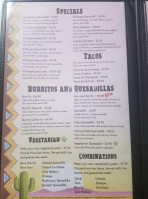 El Sarape Mexican menu