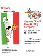 Highway Street Pizza Bbq Company inside